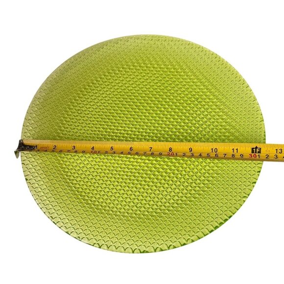 Villeroy & Boch Colour Buffet Charger Plate Green 12” Crystal Glass Set Of 2 - Picture 6 of 8